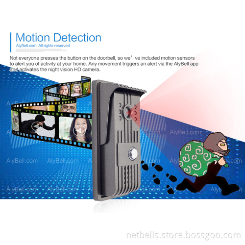 AlyBell WiFi wireless HD camera doorbell security systems for apartments